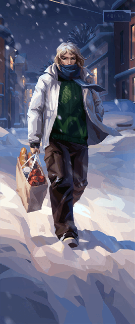 Snowy Stroll Card