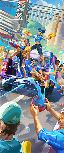 Songkran Splash Street Card